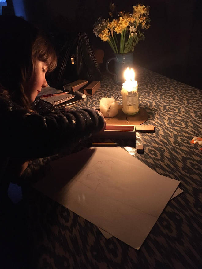 Children have been forced to work by candlelight