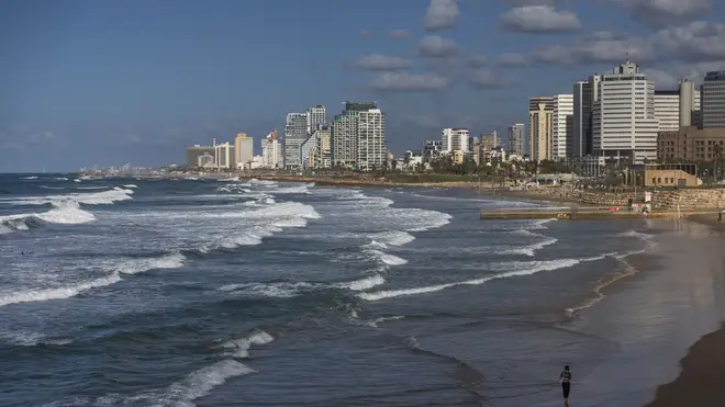 Tel Aviv’s Mediterranean Sea beachfront