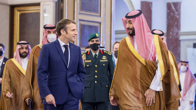 The Crown Prince meets the French president