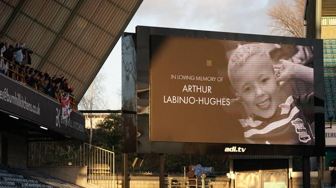 A memorial for Arthur was shown own screens at a football match at The Den, London.