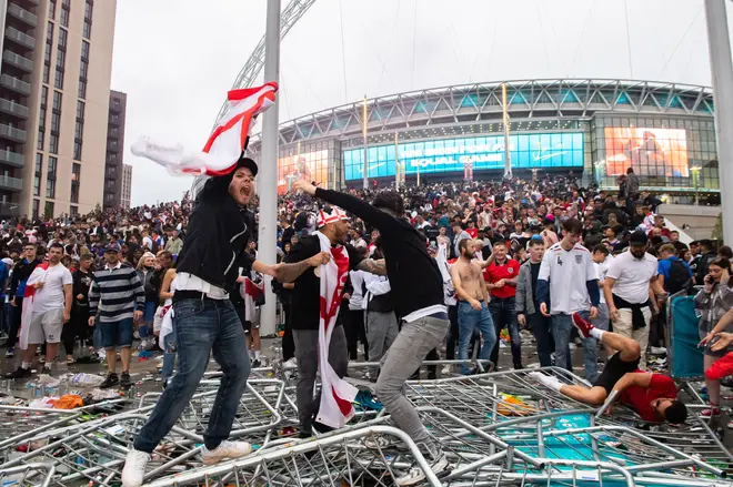 Fans broke into Wembley Stadium for the Euro 2020