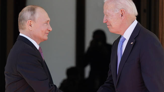 US president Joe Biden and Russian president Vladimir Putin