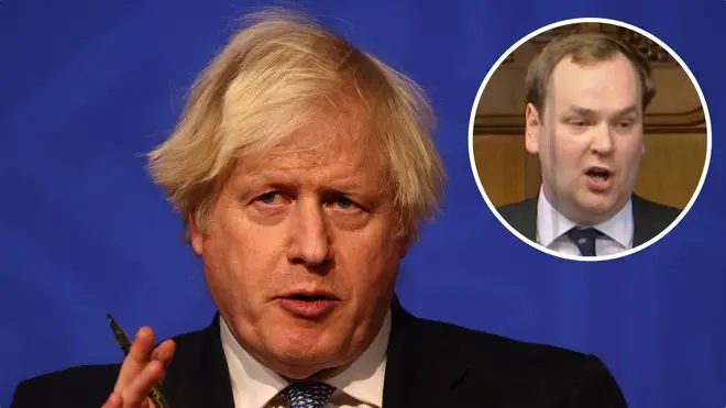 Boris Johnson has denied that he has introduced Plan B to "distract" from No10&squot;s &squot;Christmas party&squot;, as alleged by Tory MP William Wragg.