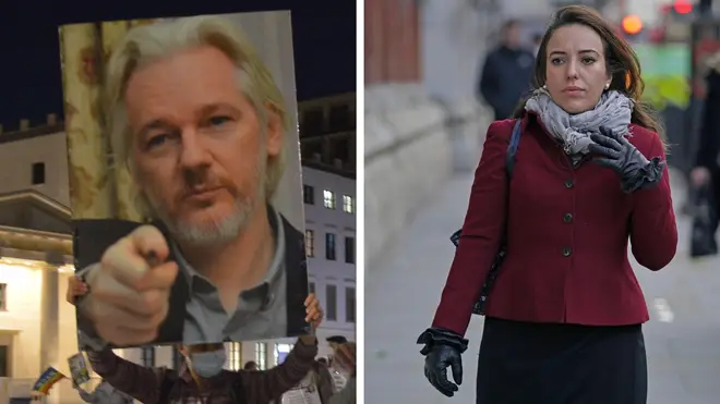 Julian Assange has come a step closer to facing a trial in the US. His partner Stella Morris, right at court today