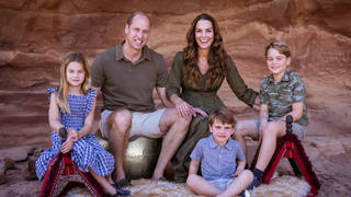 The Duke and Duchess of Cambridge and their children in their Christmas card