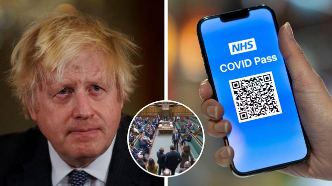 Boris Johnson has suffered a sizeable Tory rebellion against Covid pass plans