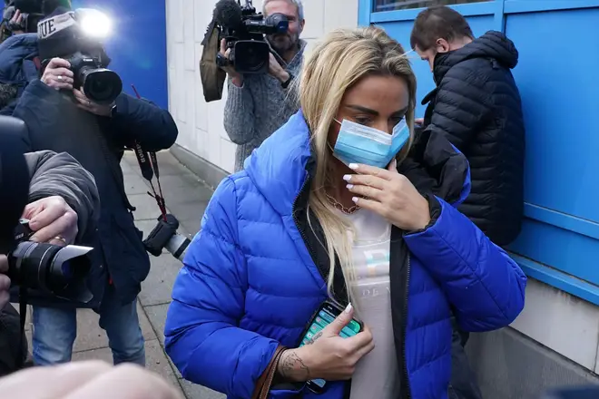 Katie Price was given a 16-week suspended sentence