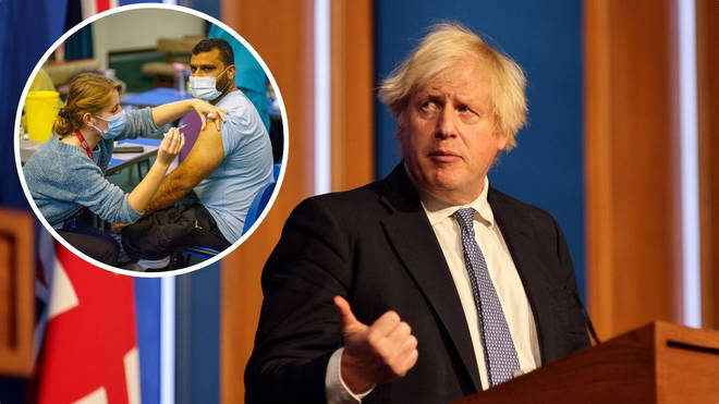 Boris Johnson has hailed Britain's 'jab heroes'