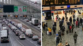 Traffic jams and train disruption emerged on Christmas Eve