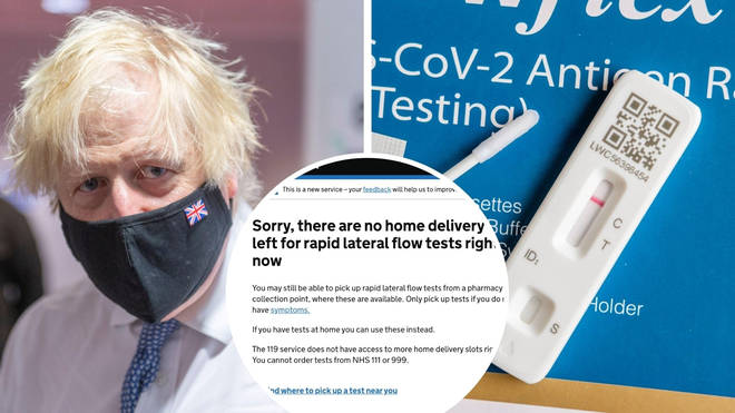 Boris Johnson wants Brits to test themselves before heading out to party - despite a lack of availability on the Government website