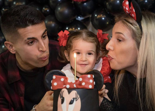 Cancelo confirmed his fiancée and daughter were unhurt