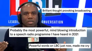 David Lammy moves listeners with powerful reaction to teen homicides