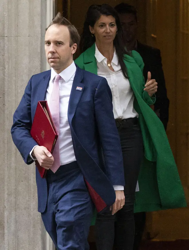 Matt Hancock with Gina Coladangelo on 1 May, 2020, before the reported gathering in the garden.