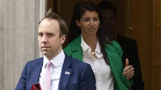 Matt Hancock with Gina Coladangelo on 1 May, 2020, before the reported gathering in the garden.