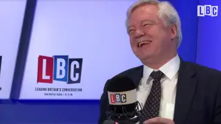 David Davis laughs with Nick Ferrari as he says "I don't have to be very clever to do my job."