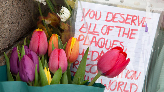 Floral tributes were placed on London Bridge, close to where Jimi lost his life.