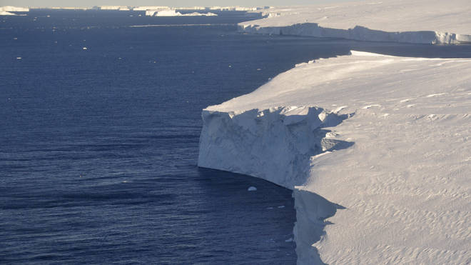 The Thwaites glacier in Antarctica