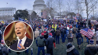 Joe Biden has condemned Donald Trump for the 2020 Capitol riot