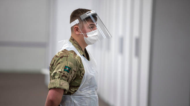 The military have been deployed to assist in hospitals in London