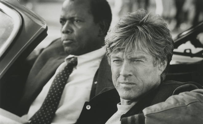 Sidney Poitier and Robert Redford in the Universal Pictures film, Sneakers