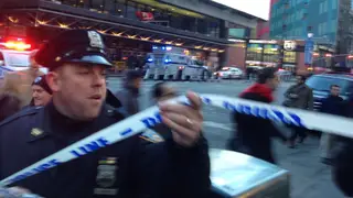 Police respond to the rush hour explosion in Manhattan this morning