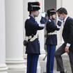 Dutch prime minister Mark Rutte arrives at Royal Palace Noordeinde in The Hague, Netherlands (Peter Dejong/AP)