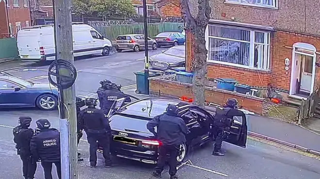 CCTV from the stand-off in Coventry.