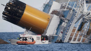 The Costa Concordia ran aground off Italy