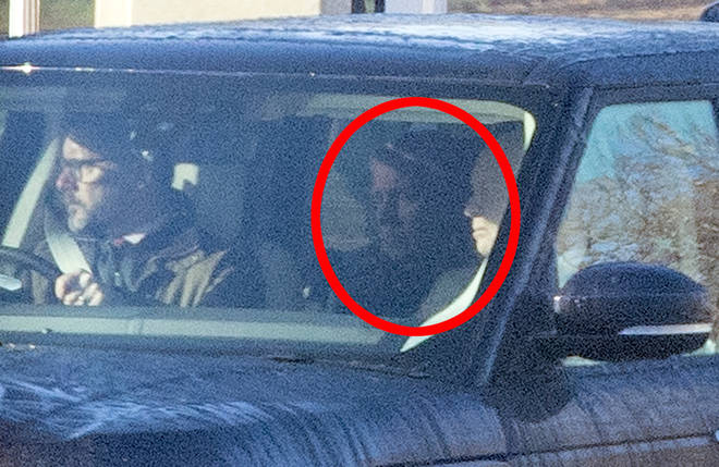 Prince Andrew was seen being driven from his home in Windsor Great Park.