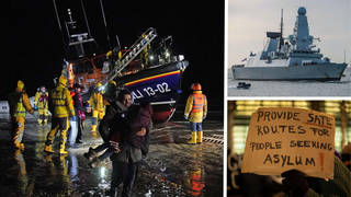The Royal Navy will be brought in to "push back" migrant boats in the Channel.
