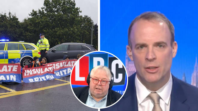 Dominic Raab said Insulate Britain's actions are not "normal, peaceful protest, but sabotage"