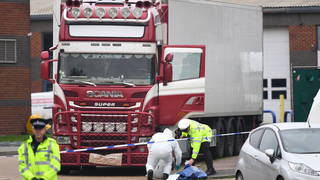 The 39 victims were found in a lorry in Grays, Essex