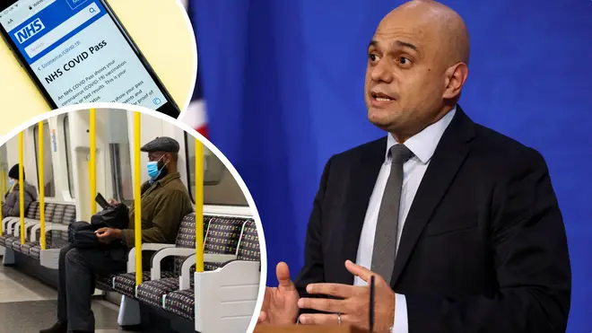 Sajid Javid said Omicron was 'retreating' but urged people to be cautious