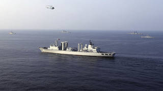 Naval exercise in the Indian Ocean
