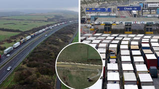 The huge queues at Dover can be seen on Google maps