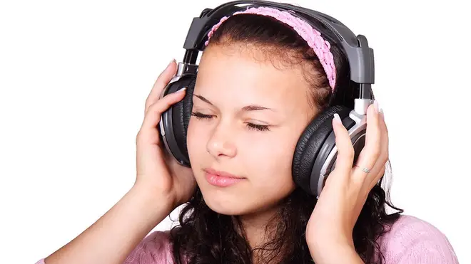 Girl in headphones