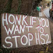 HS2 Protest sign