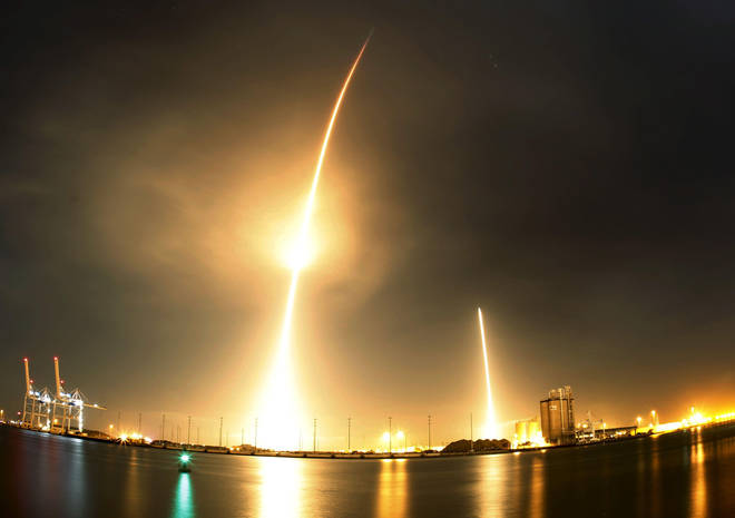 the SpaceX Falcon 9 blasts off from its launch pad from Cape Canaveral, Florida, December 21, 2015