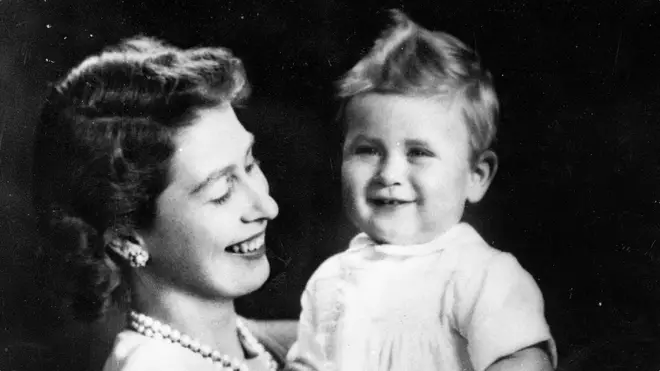 Queen Elizabeth II with son Prince Charles.
