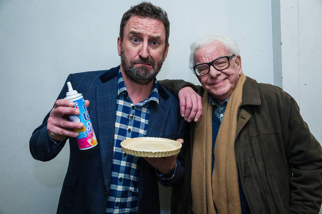 Barry Cryer with comedian Lee Mack