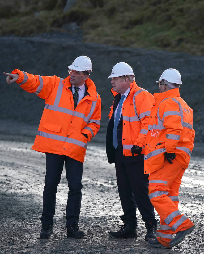 Boris Johnson visits Hanson UK's site in North Wales