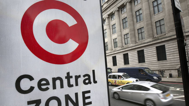 A congestion charge sign