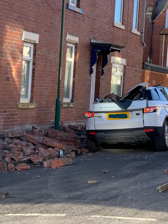 A car has been badly damaged in South Shields.