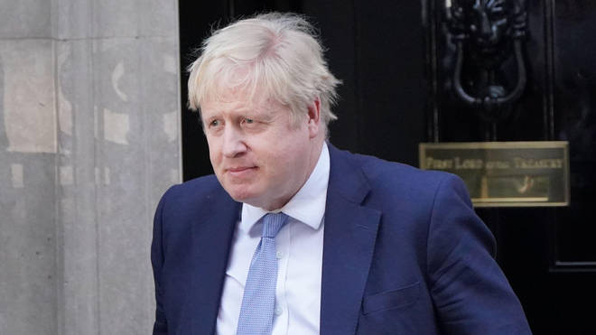 Boris Johnson leaves Downing Street on Monday