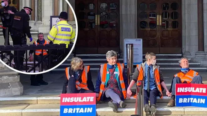 Four Insulate Britain protesters who glued themselves to court