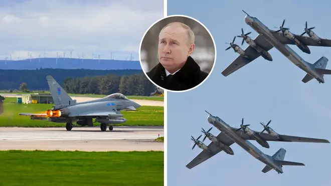 The RAF scrambled to intercept Russian Bear bombers