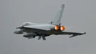 The RAF has scrambled Typhoon jets for a second day