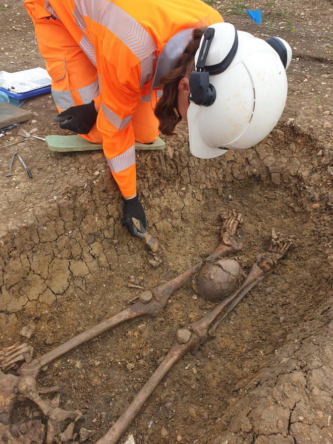 The macabre discovery included some 400 burials