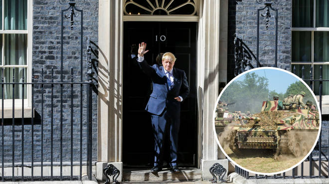 Johnson has told friends a tank division will be required to force him out of No 10.