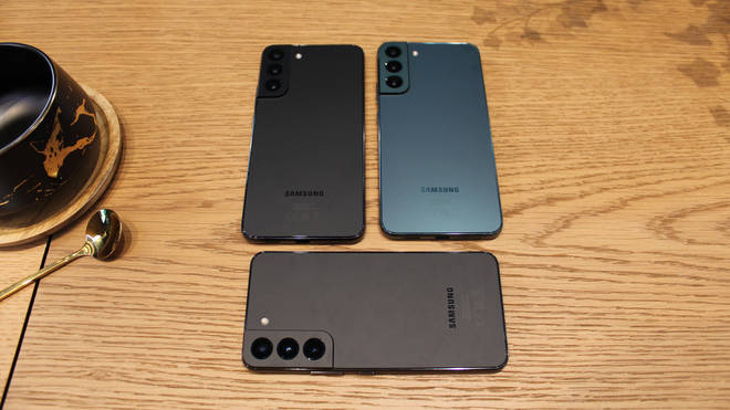 Smartphones from Samsung's Galaxy S22 range